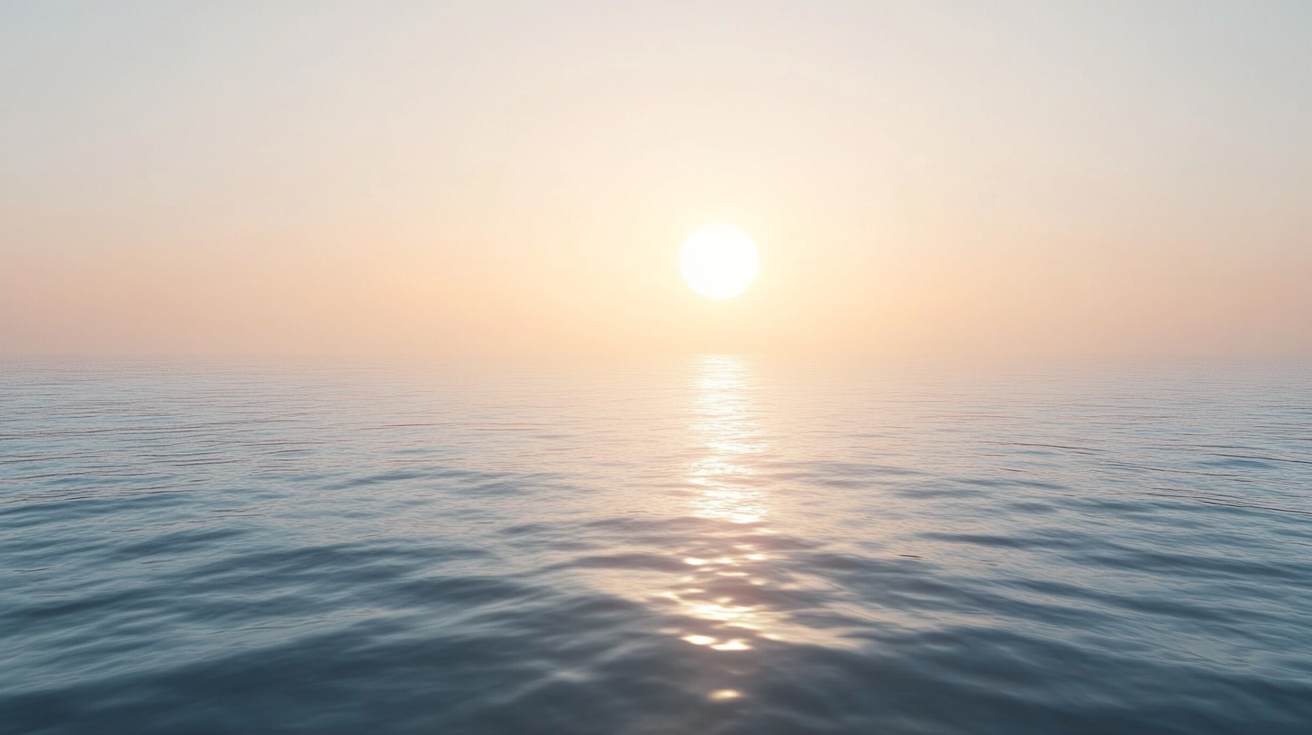 Serene ocean at sunrise
