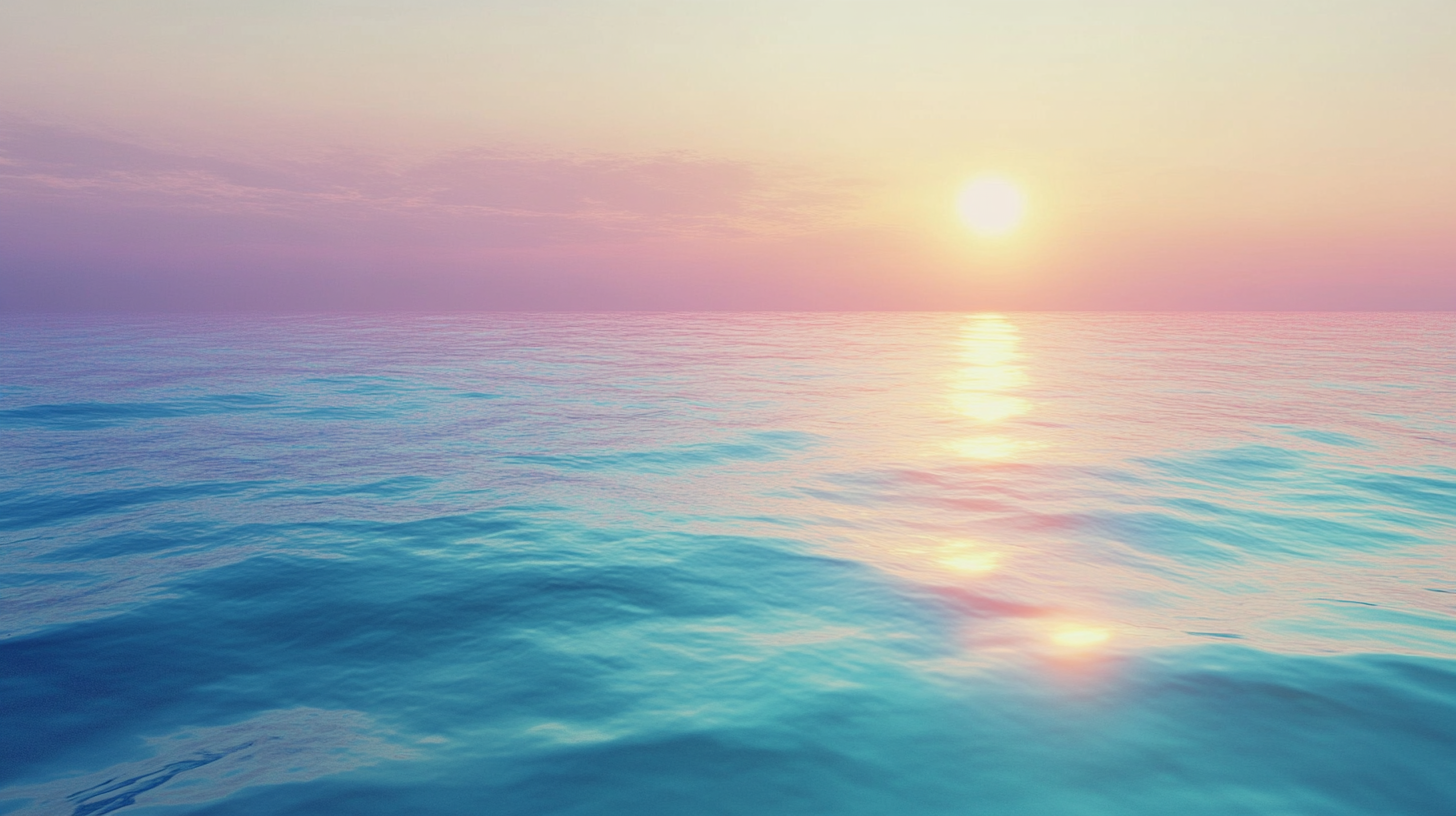 Serene ocean at sunrise