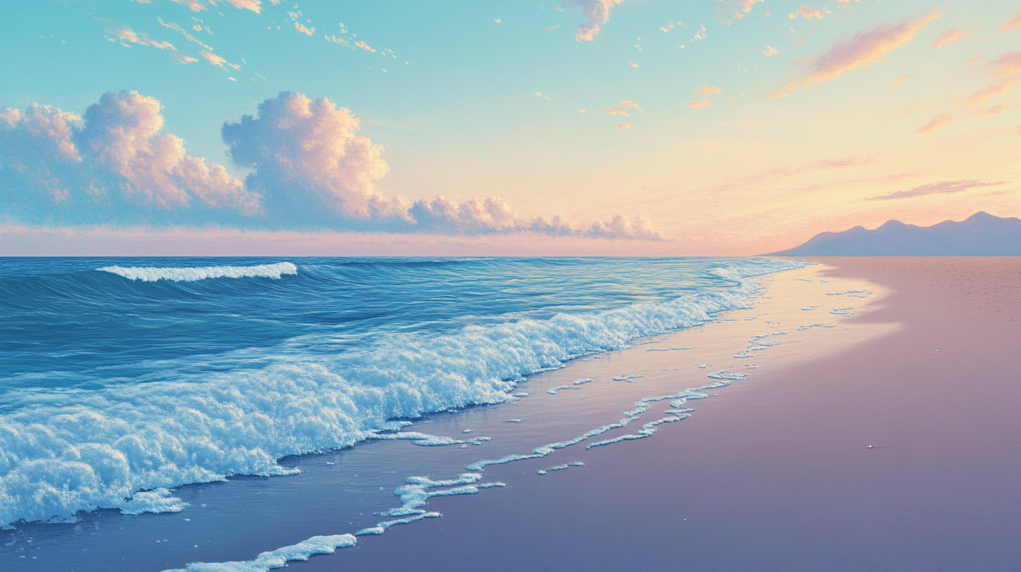 Single wave gently rolling